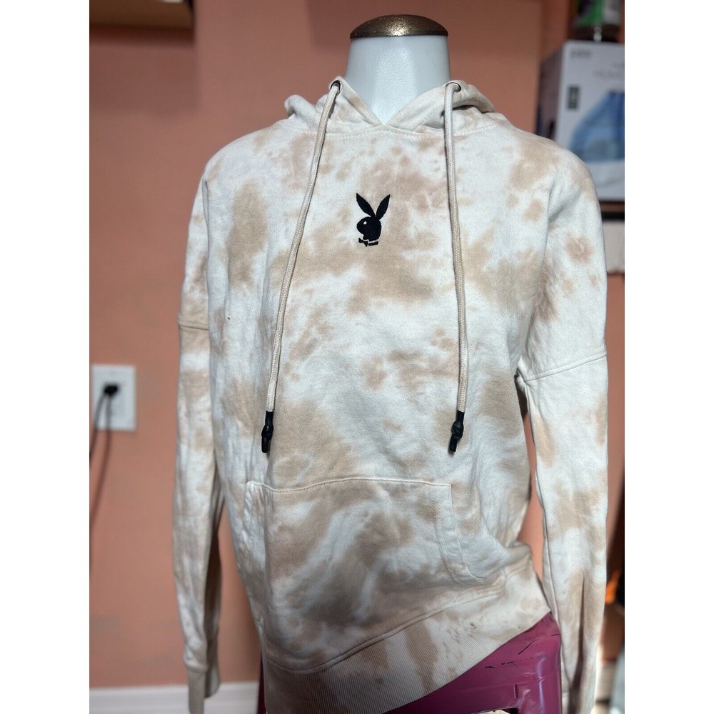 Women's Playboy X Misguided Size 4 SMALL TIE DYE HOODIE